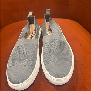 Sam Edelman Gray Mesh Slip-On Sneakers